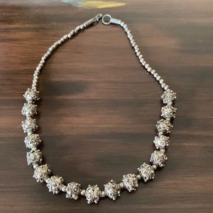 Vintage Silver Tone Ethnic Necklace